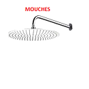 [BELEAU-206] DUCHA SUPER SLIM REDONDA MOUCHES (BD03003C) (2 años garantía fab)