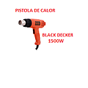 [CALOR-001] PISTOLA DE CALOR 1500W BLACK DECKER  (garantía de fábrica)