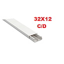 [CANALETA-300] CANALETA 32X12 CON DIVISION DX BLANCA (2MTS)
