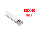 [CANALETA-320] CANALETA 60X40 CON DIVISION DX BLANCA (2MTS)