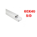 [CANALETA-325] CANALETA 60X40 SIN DIVISION DX BLANCA (2MTS)
