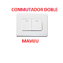 [CONMU-554] CONMUTADOR DOBLE 125/250V BLANCO AQUA MAVIJU (10 años garantía fab)