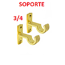 [CORTINA-055] SOPORTE P/CORTINA 3/4" P/PARED (UN PAR)