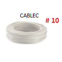 [CSM-051K-10] CABLE SOLIDO # 10  BLANCO - 10 MTS