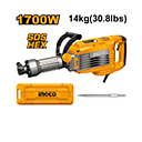 [DEMOLEDOR-001] DEMOLEDOR ROTOMARTILLO 1700 W INGCO **para usar se debe obligatoriamente poner aceite** (1 año garantía de fábrica)