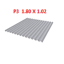 [ET180P3] PLACA ONDULADA  P3 / 1.80 X 1.02 - ARDEX - 6 PIES