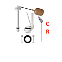 [HERRAJE-005] HERRAJE UNIVERSAL   CON MANIJA PLASTICA CROMADA FV (102.10CR)