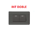 [INTE-552] INTERRUPTOR DOBLE 125/250V NEGRO AQUA MAVIJU