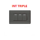 [INTE-602] INTERRUPTOR TRIPLE 125/250V NEGRO AQUA MAVIJU