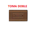 [TOMACO-503] TOMACO DOBLE 125/250V MADERADO AQUA MAVIJU