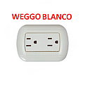 [TOME-002] TOMA SOBREPUESTO DOBLE BLANCO WEGGO