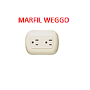 [TOME-003] TOMA SOBREPUESTO DOBLE MARFIL WEGGO
