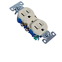 [TOME-102] TOMA DOBLE EATON MARFIL POLARIZADO  -  P/CAJETIN