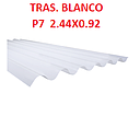 [TRASLU-114] TRASLUCIDO P7 BLANCO 2.44 X 0.92 MTRS POLICARBONATO