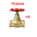 [VALVULA-010] LLAVE BRONCE DE PASO 1/2"  FV (471.04BR)