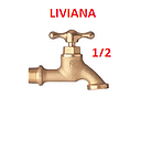 [VALVULA-025] LLAVE BRONCE PARA MANGUERA ECONOMICA 1/2  FV (436.13BR)