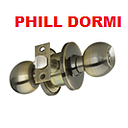 [CERRADURA-604] CERRAD.PHILLIPS DORMITORIO BRONCE ANTIGUO POMO (11710)